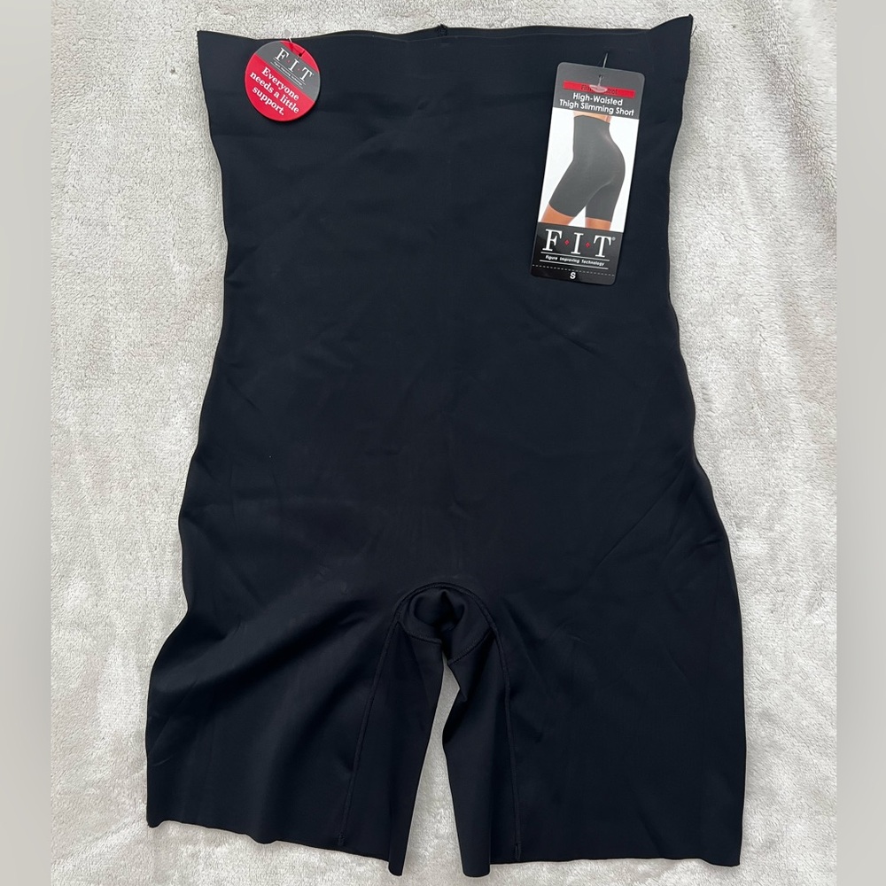 NWT FIT Black High-Waisted Shapewear Shorts